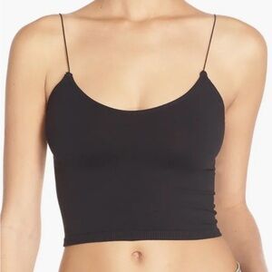 Intimately by Free People Black Spaghetti Strap Cropped Camisole